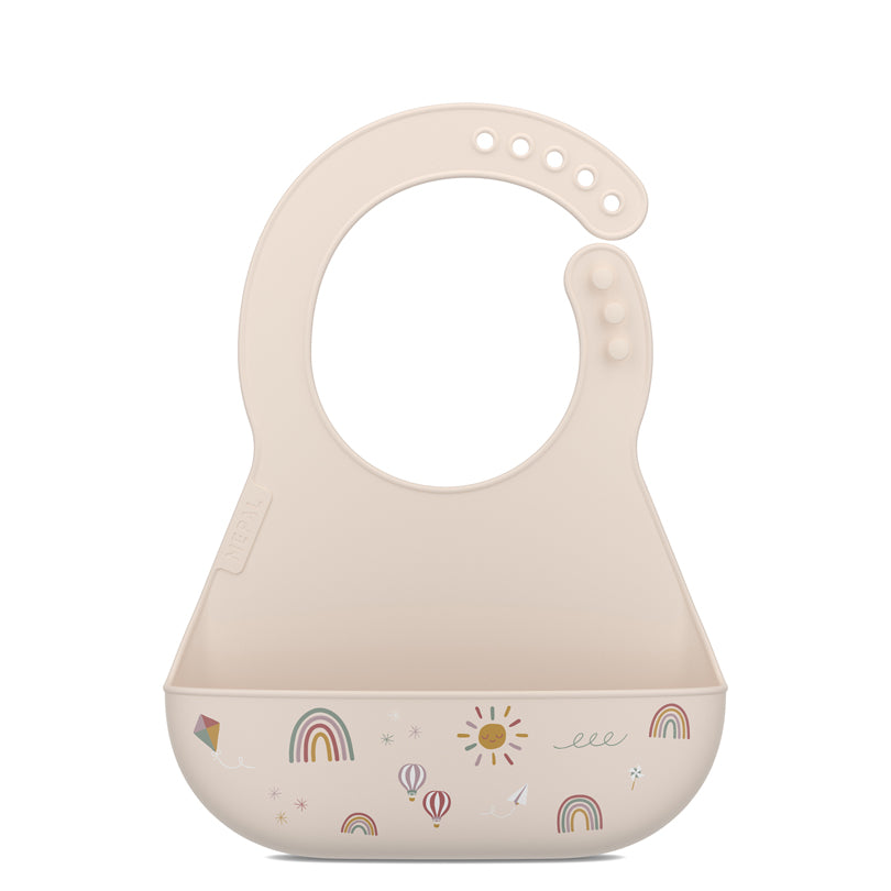 Bavaglino con tasca raccogli cibo "Mio - Sunshine & Rainbow" cm 21x29,8x3,6