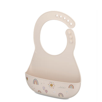 Bavaglino con tasca raccogli cibo "Mio - Sunshine & Rainbow" cm 21x29,8x3,6