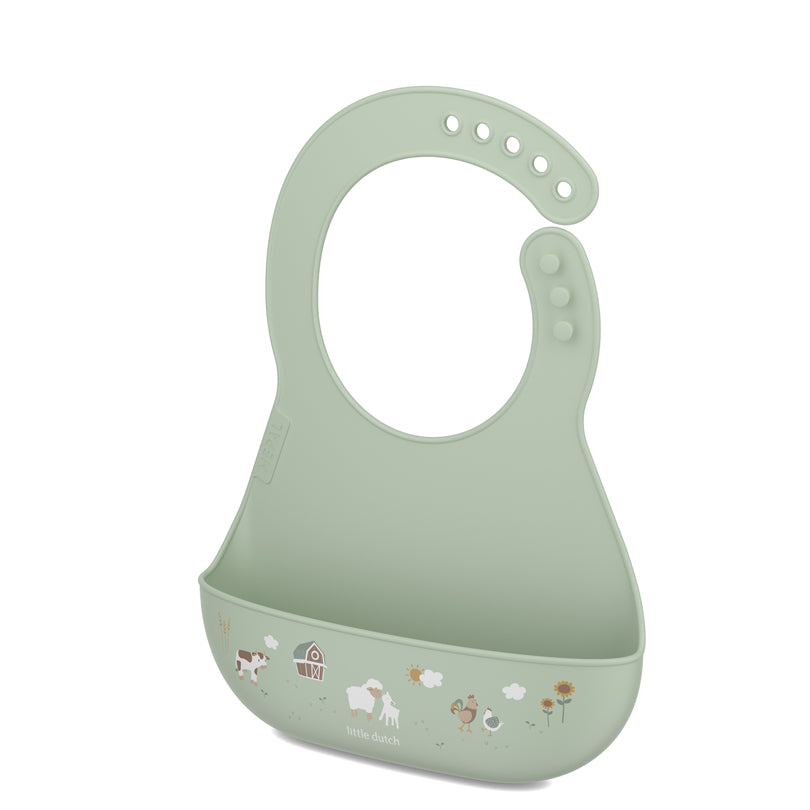 Bavaglino con tasca raccogli cibo "Mio - Little Farm" cm 21x29,8x3,6