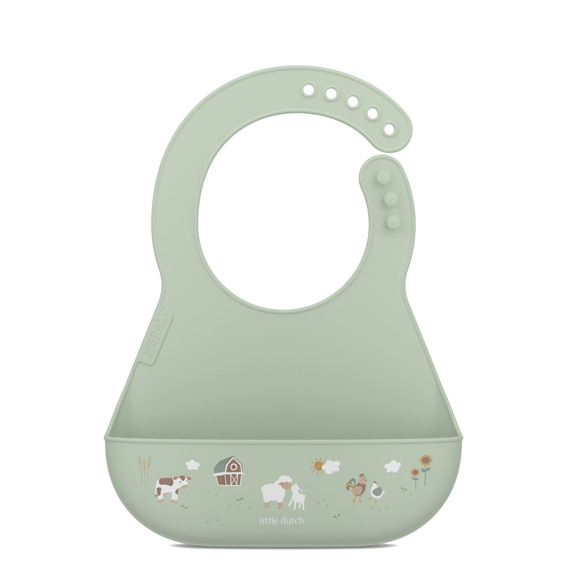 Bavaglino con tasca raccogli cibo "Mio - Little Farm" cm 21x29,8x3,6