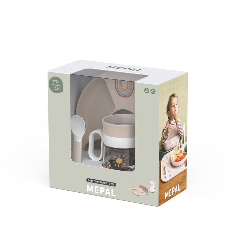 Set pappa per neonati "Mio - Sunshine & Rainbow", confezione 3 pezzi cm 20,5x20x10,5