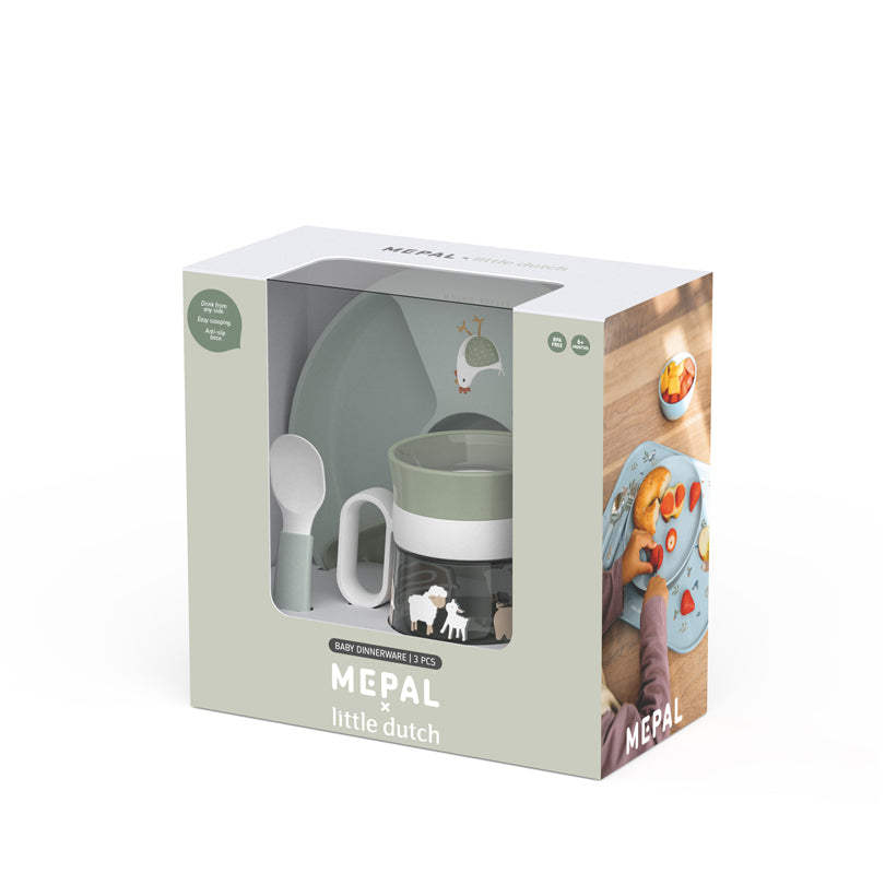 Set pappa per neonati "Mio - Little Farm", confezione 3 pezzi cm 20,5x20x10,5