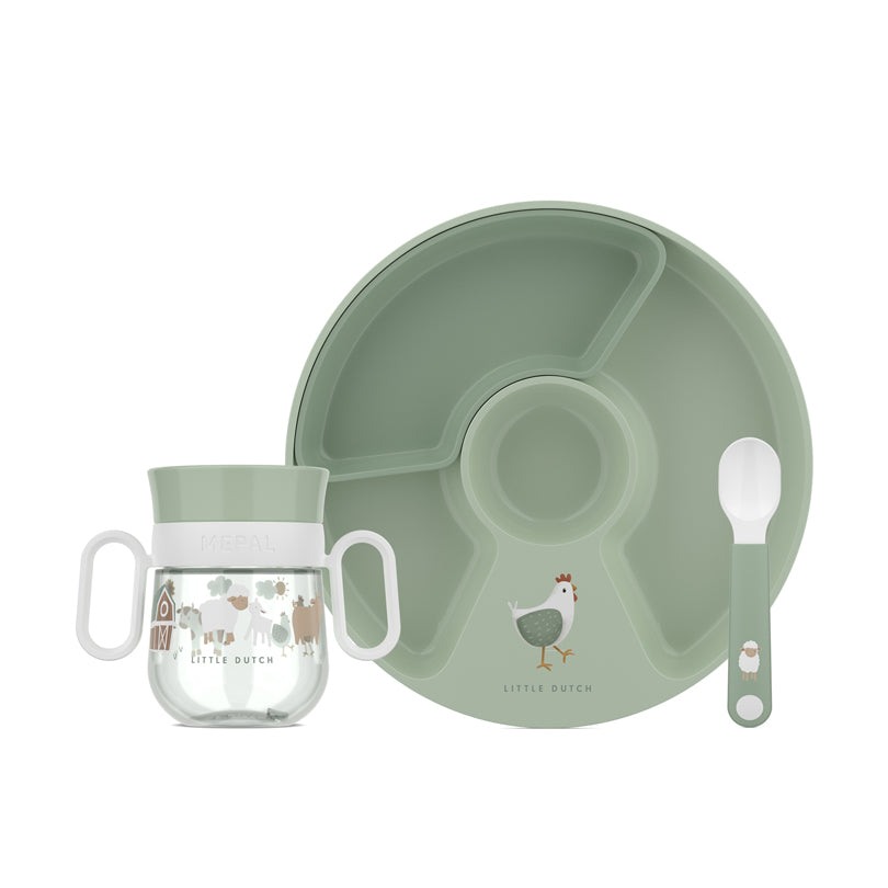 Set pappa per neonati "Mio - Little Farm", confezione 3 pezzi cm 20,5x20x10,5