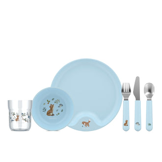 Set di stoviglie per bambini "Mio - Forest Friends", confezione 6 pezzi cm 33,5x10,5x22