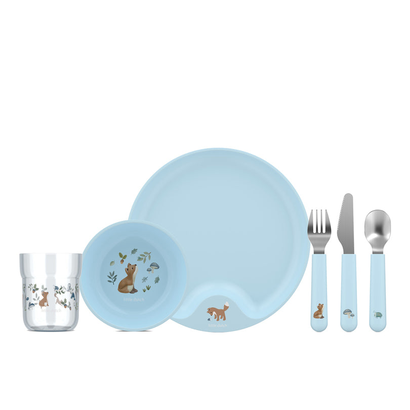 Set di stoviglie per bambini "Mio - Forest Friends", confezione 6 pezzi cm 33,5x10,5x22
