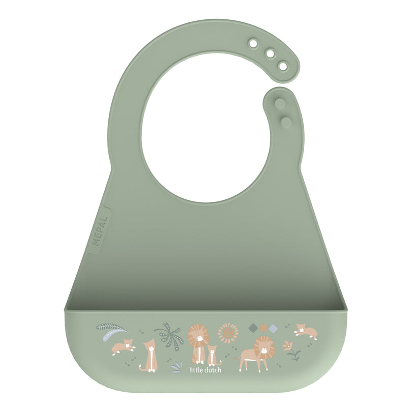 Bavaglino con tasca raccogli cibo "Mio - Little Dutch Safari Friends" cm 21x29,8x3,6