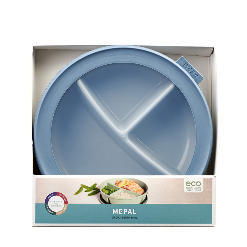 Bento Bowl "Cirqula" con 3 scomparti (ml 250 + 250 + 500) cm Ø23x6