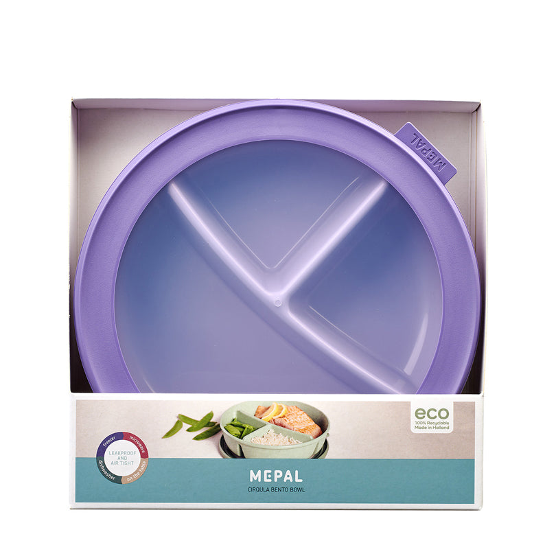 Bento Bowl "Cirqula" con 3 scomparti (ml 250 + 250 + 500) cm Ø23x6