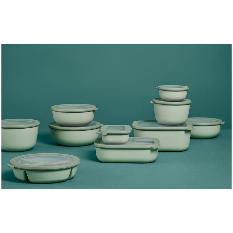 Bento Bowl "Cirqula" con 3 scomparti (ml 250 + 250 + 500) cm Ø23x6