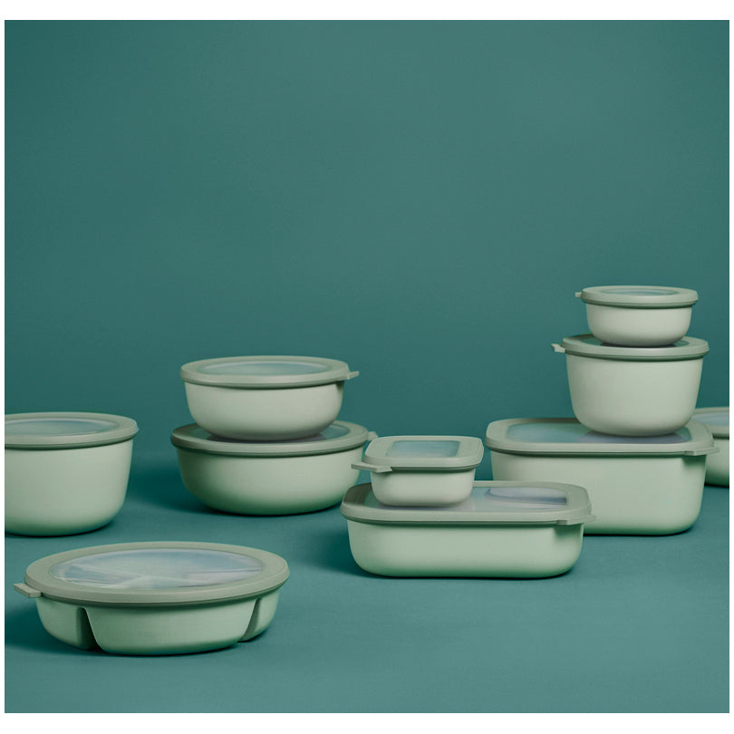 Bento Bowl "Cirqula" con 3 scomparti (ml 250 + 250 + 500) cm Ø23x6