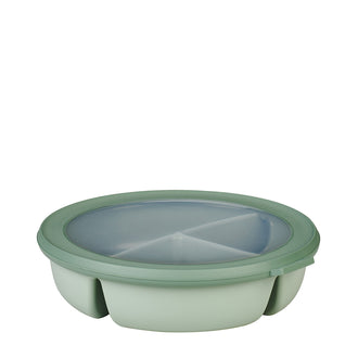 Bento Bowl "Cirqula" con 3 scomparti (ml 250 + 250 + 500) cm Ø23x6