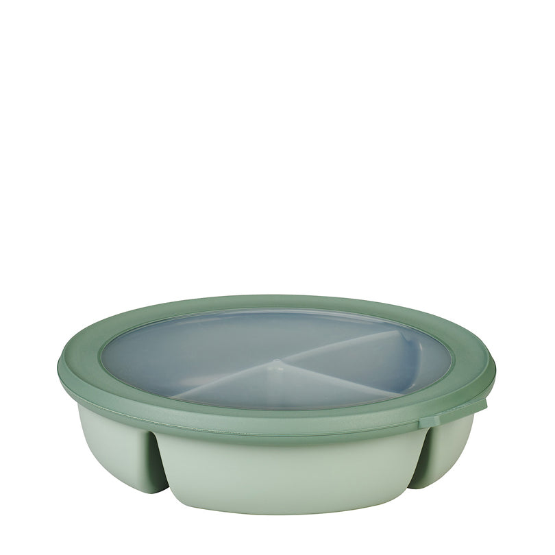 Bento Bowl "Cirqula" con 3 scomparti (ml 250 + 250 + 500) cm Ø23x6