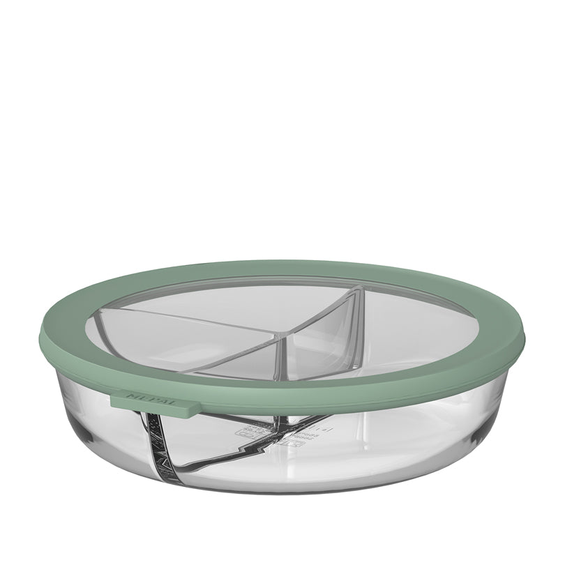Bento Bowl "Cirqula" con 3 scomparti (ml 250 + 250 + 500) cm Ø22,5x6