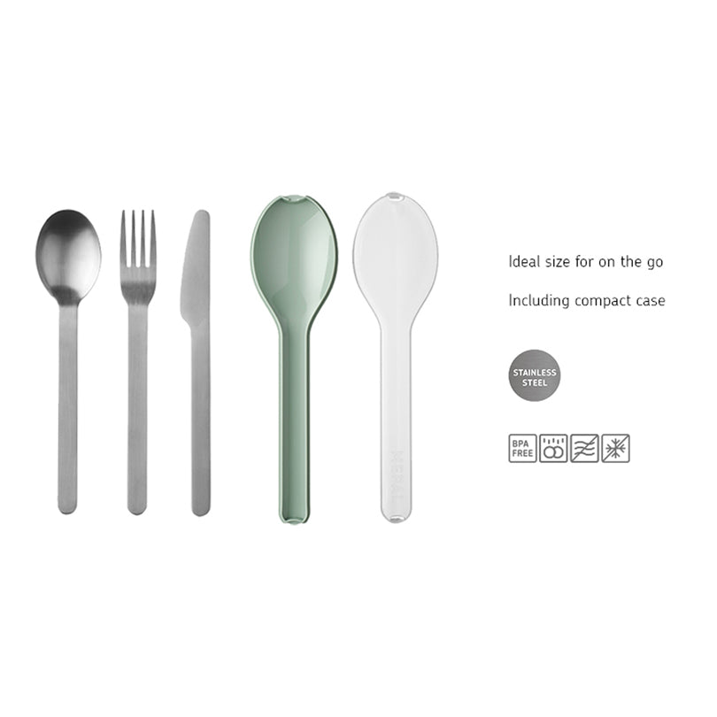 Posate "Ellipse" con custodia, set 3 pezzi cm 5,1x19,5