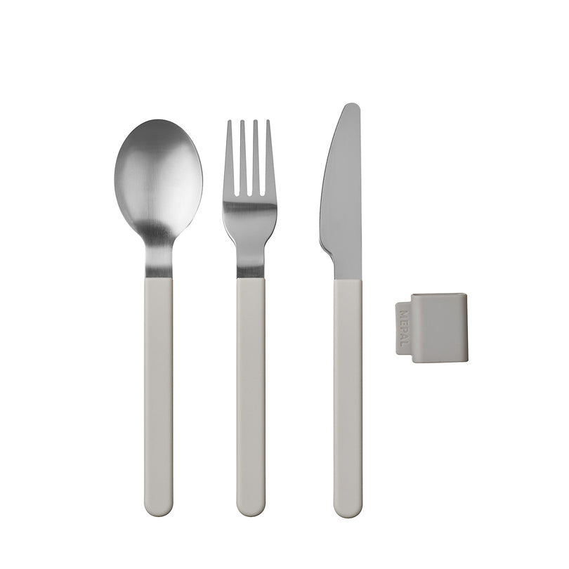Set posate con pratico clip "Silueta", 3 pezzi cm 20,2x4,3x4