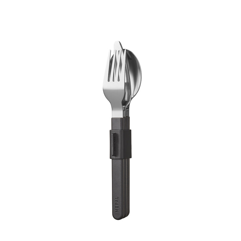Set posate con pratico clip "Silueta", 3 pezzi cm 20,2x4,3x4