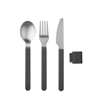 Set posate con pratico clip "Silueta", 3 pezzi cm 20,2x4,3x4