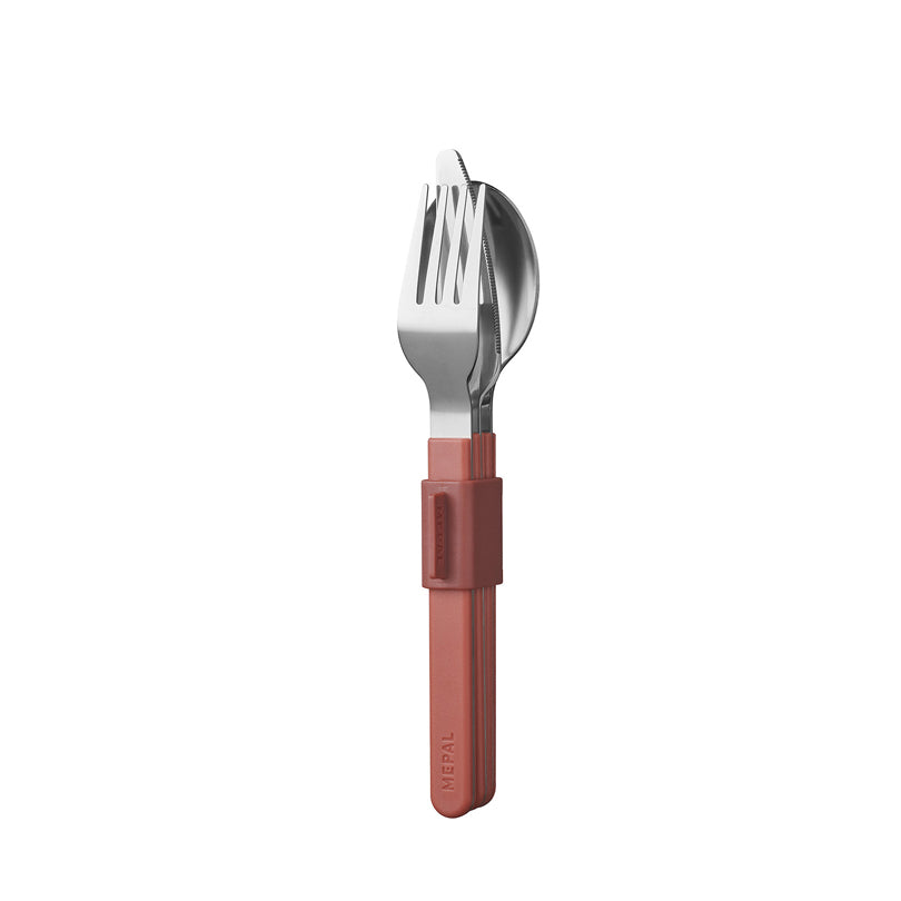 Set posate con pratico clip "Silueta", 3 pezzi cm 20,2x4,3x4