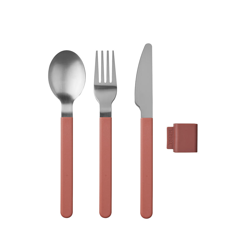 Set posate con pratico clip "Silueta", 3 pezzi cm 20,2x4,3x4