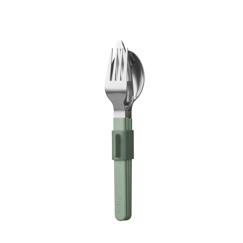 Set posate con pratico clip "Silueta", 3 pezzi cm 20,2x4,3x4