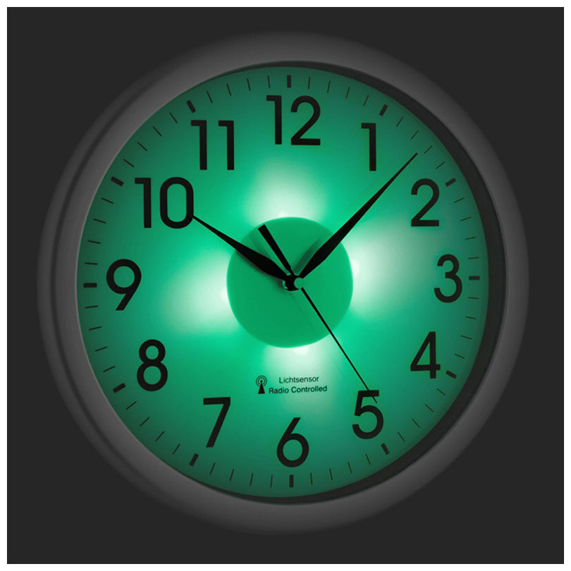 Orologio da parete radiocontrollato con illuminazione Cm Ø 30,8