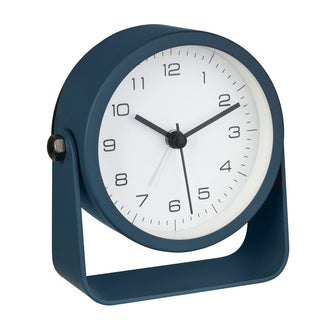 Sveglia analogica con cornice in metallo cm 10x4,2x10