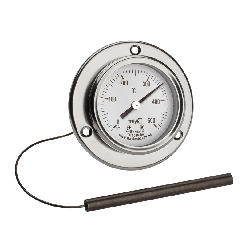 Termometro per forno, forno pizza e bbq "Profi" con sonda flessibile in metallo cm Ø9x3,3