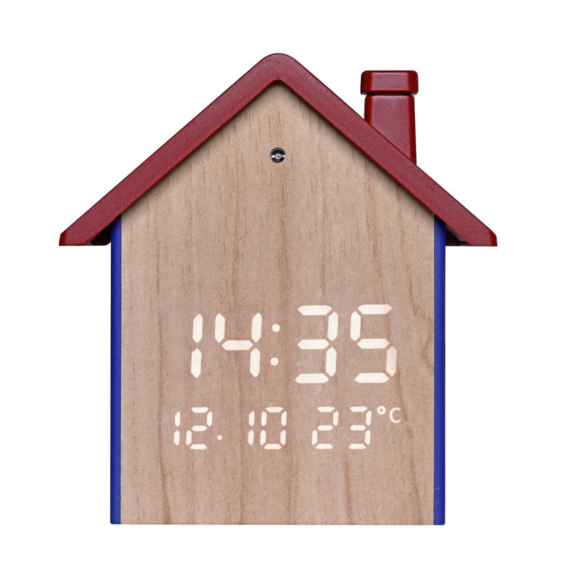 Sveglia digitale "Casetta" con  luce notturna cm 8,9x7,7x9,6