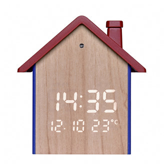 Sveglia digitale "Casetta" con  luce notturna cm 8,9x7,7x9,6