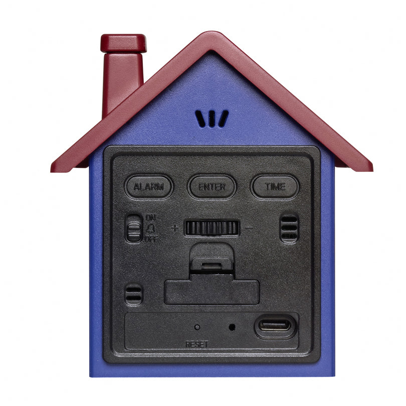 Sveglia digitale "Casetta" con  luce notturna cm 8,9x7,7x9,6