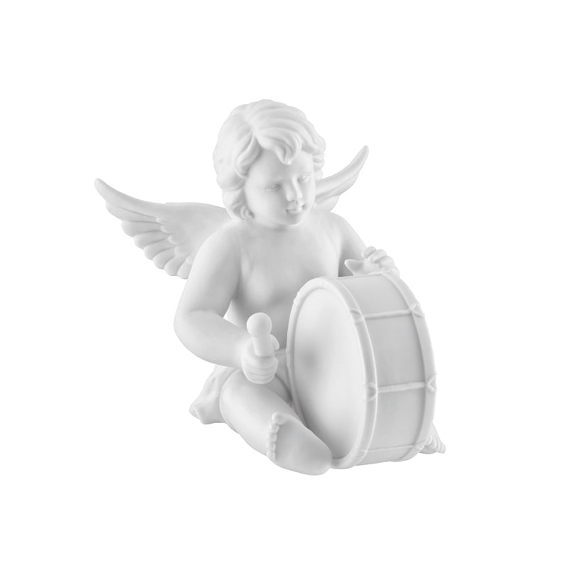 ANGELO CON TAMBURO L BCO PORCELLANA CM 14X14X14,5 CM 14X14X14,5