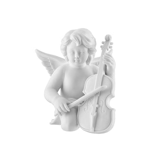 ANGELO CON VIOLONCELLO L BCO PORC. CM 12,5X12X14,5 CM 12,5X12X14,5
