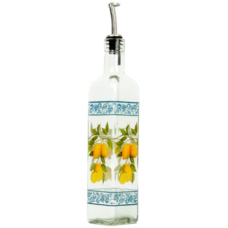 Oliera con tappo dosatore "Limoni" l 0,5/cm 5,5x5,5x32