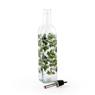 Oliera con tappo dosatore "Ramo d'ulivo" l 0,5/cm 5,5x5,5x32