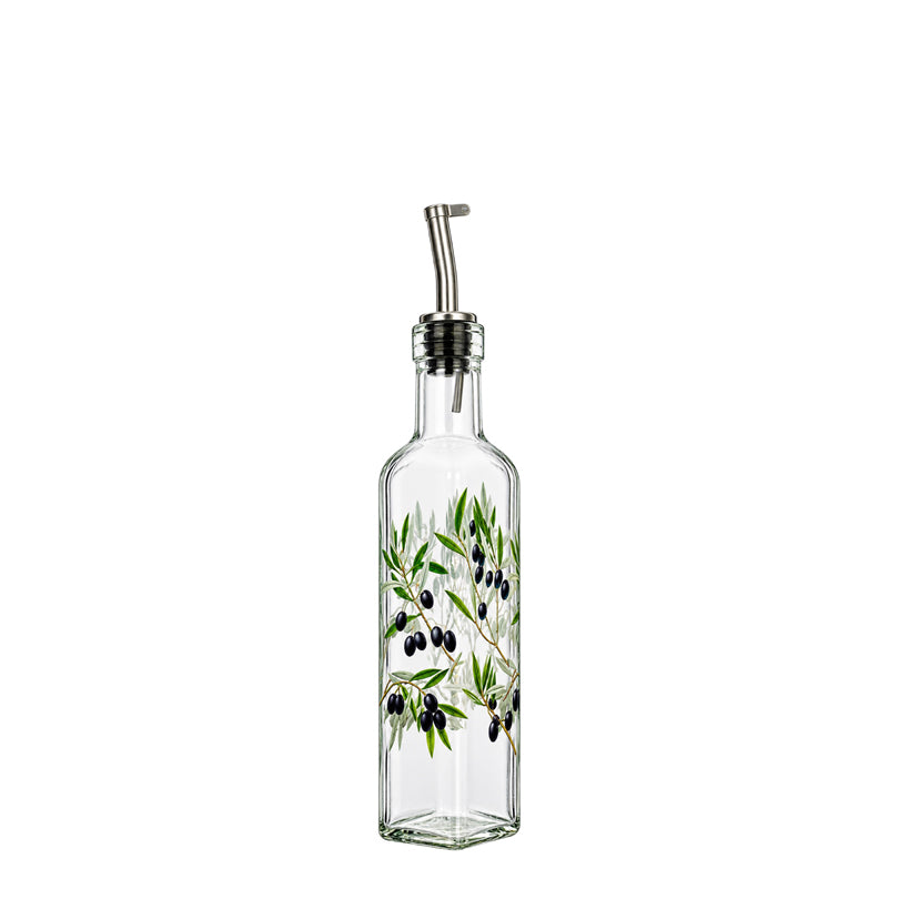 Oliera con tappo dosatore "Olive Branches" l 0,25/cm 4,5x4,5x26