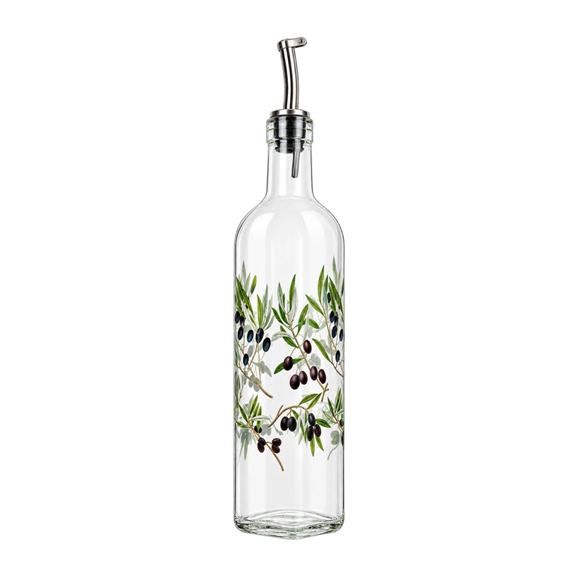 Oliera con tappo dosatore "Olive Branches" l 0,5/cm 5,5x5,5x32