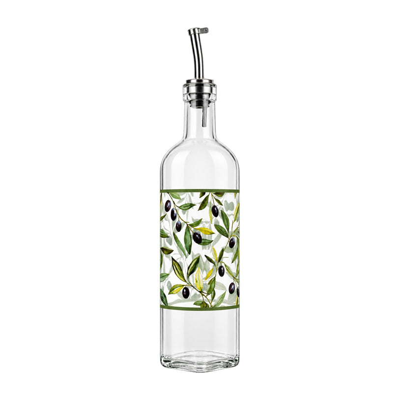 Oliera con tappo dosatore "Rustic Olives" l 0,5/cm 5,5x5,5x32