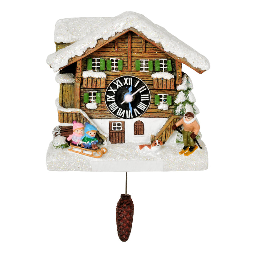 Calamita orologio cucù "Baita" con pendolo automatico cm 8x4,5x12
