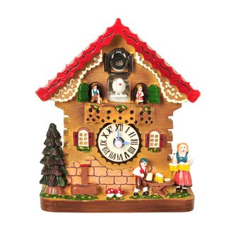 Calamita orologio cucù "Biergarten" con sensore di movimento e cucù, ricaricabile tramite micro-USB cm 8,5x4,5x10,5