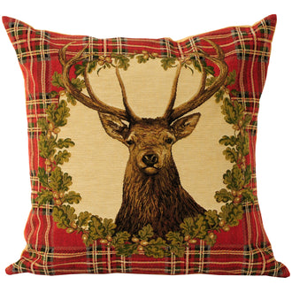 Cuscino Gobelin quadrato "Cervo" cm 45x45