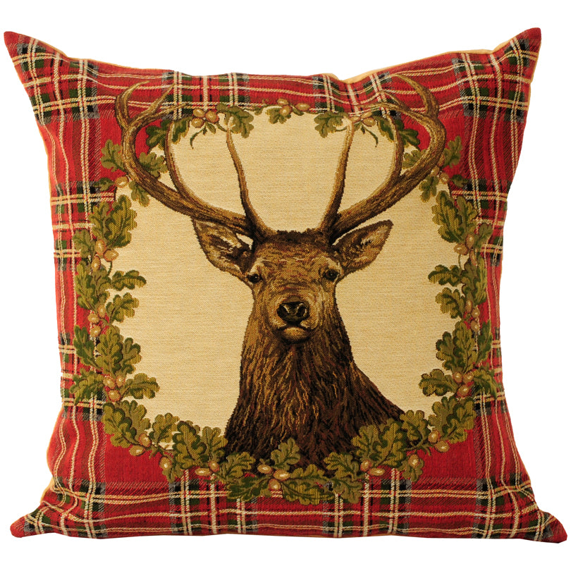 Cuscino Gobelin quadrato "Cervo" cm 45x45