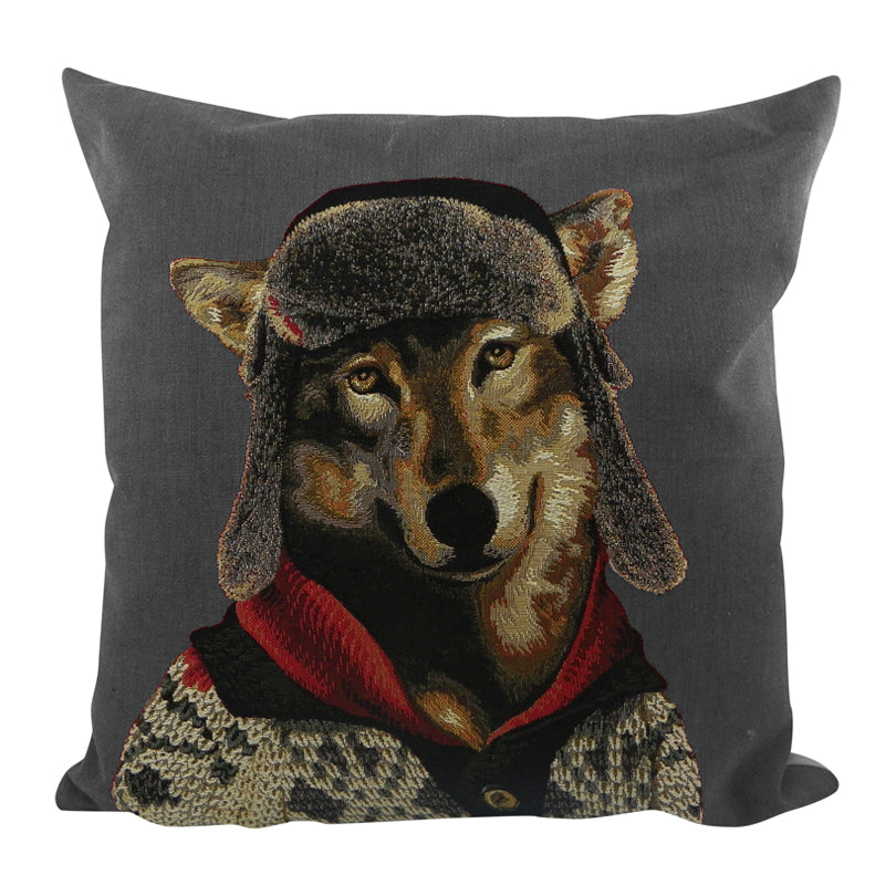 Cuscino "Lupo nordico" cm 45x15x45