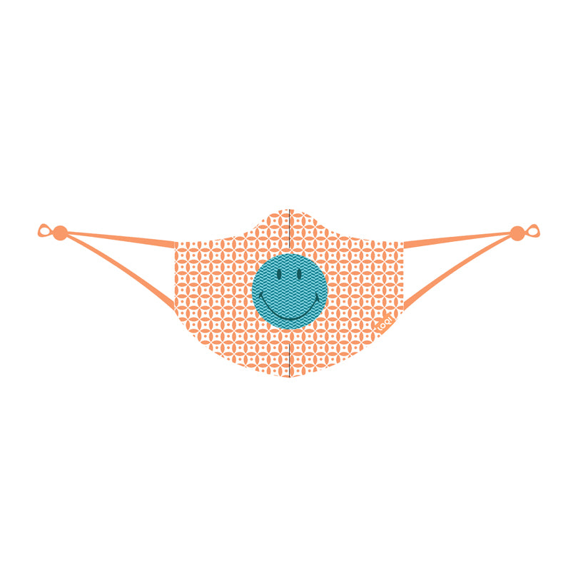 Mascherina "Smiley - Geometric Red" cm 25x13,5