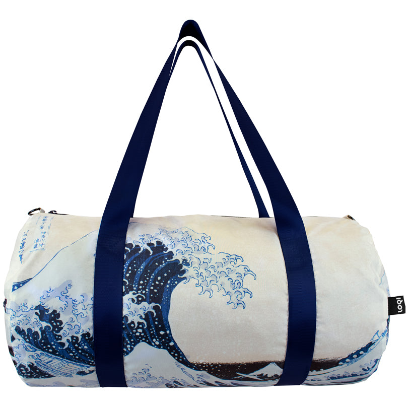 Borsa da viaggio/Weekender "Katsushika Hokusai - The Great Wave Recycled" cm 50x25x25