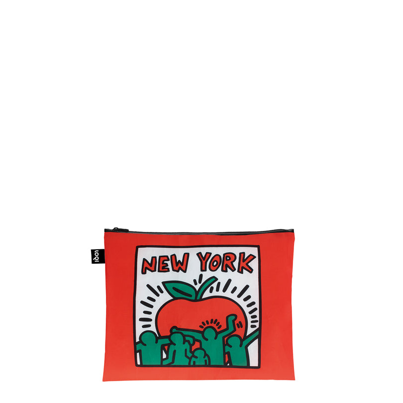 Zip pocket "Keith Haring - Political Line, Andy Mouse, New York" assortite 3 pezzi cm 13-25x23-32