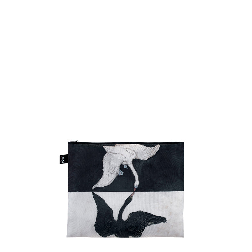 Zip pocket "Hilma af Klint/Piet Mondrian - The Swan, Childhood, New York City 3 Recycled", confezione assortita da 3 pezzi