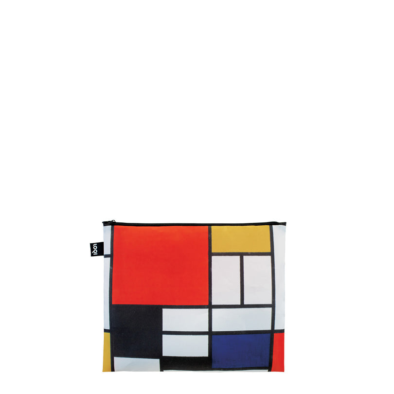 Zip pocket "Robert Delaunay/Wassily Kandinsky/Piet Mondrian - Circular Forms, Several Circles, Composition with Red, Yellow, Blue and Black Recycled", confezione assortita da 3 pezzi