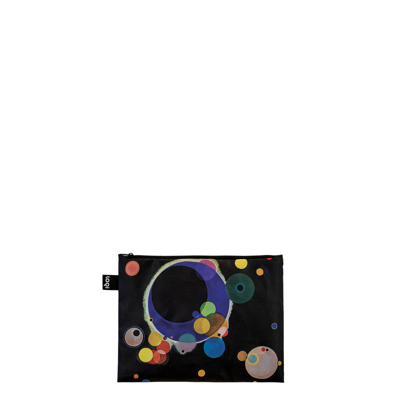 Zip pocket "Robert Delaunay/Wassily Kandinsky/Piet Mondrian - Circular Forms, Several Circles, Composition with Red, Yellow, Blue and Black Recycled", confezione assortita da 3 pezzi