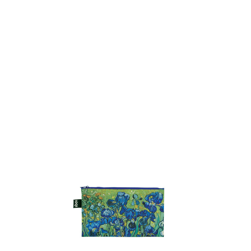 Zip pocket "Vincent Van Gogh - Irises, A Wheatfield with Cypresses, The Starry Night Recycled", confezione assortita da 3 pezzi