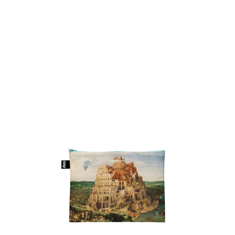 Zip pocket "P.Bruegel The Elder - The Hunters in the Snow, The Tower of Babel, Peasant Dance Recycled", confezione assortita da 3 pezzi